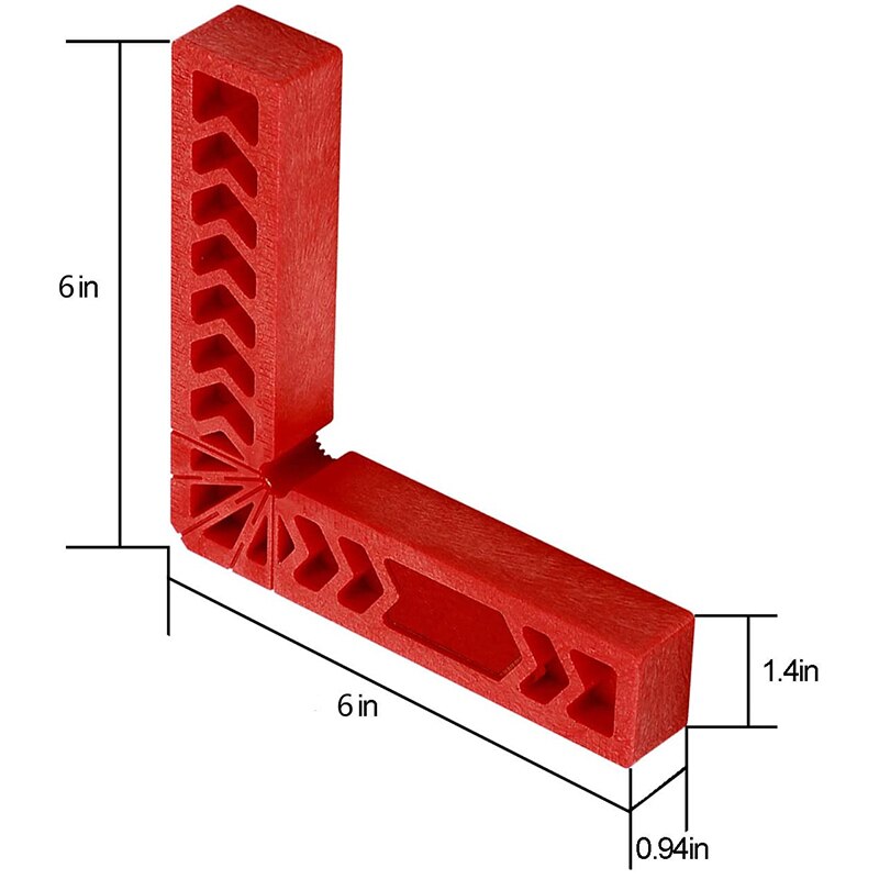 2 Pc 6 Inch Positioning Square, 90 Degree Right Angle Clamp Carpentry Corner Clamp