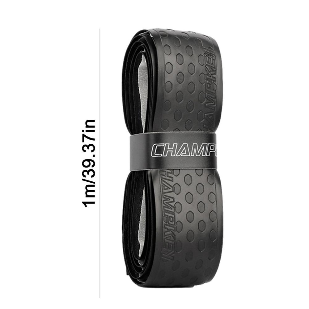 1m Tennis Racket Grip Tape Anti-slip Sweatbands Badminton Tennis Racket Overgrip Absorbs Sweat Anti Slip for Racket Handle: black