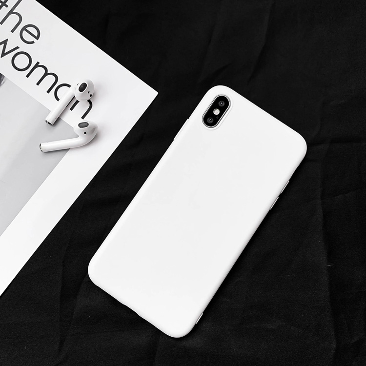 Funda de teléfono blanca mate para iPhone, 6, 6S, 7, 8 Plus, X, 10, SE, , 11, 12 Pro, XR, XS Max, funda de silicona suave de TPU para iPhone 12 mini