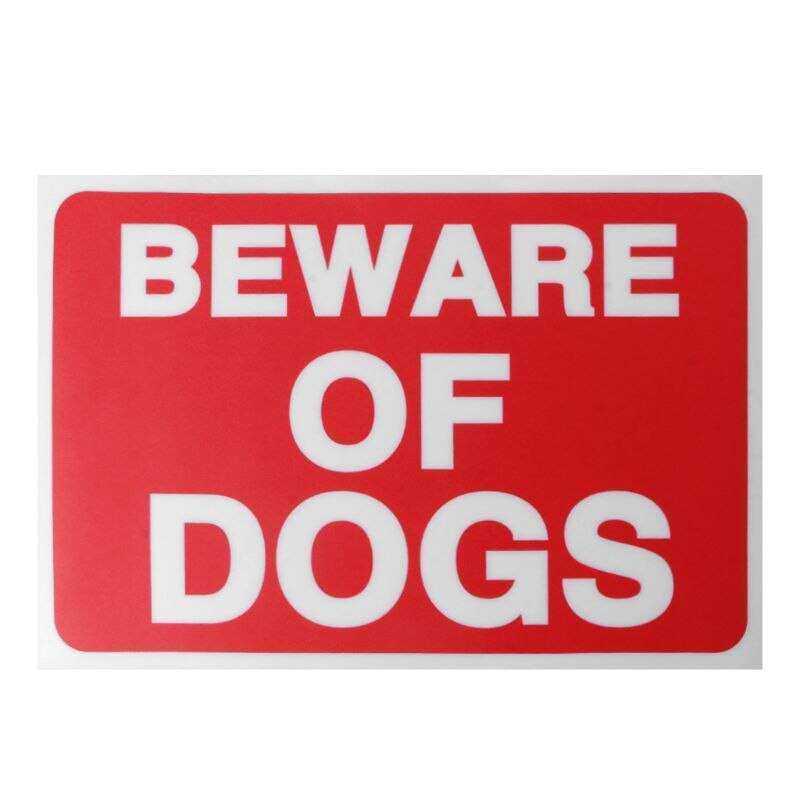 Indendørs udendørs brug klæbende pas på hund 30 x 20cm 11.8 x 7.8 tommer advarselssikkerhed hundeskilt til hegn porte klistermærke: -en