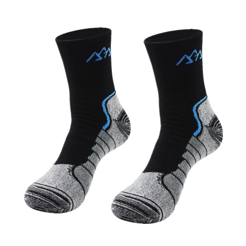 Calze da sci termiche invernali uomo caldo donna Outdoor ciclismo snowboard escursionismo sport calze Coolmax calze termiche più spesse: black 014 size L
