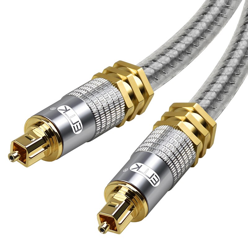 EMK grado superiore OD8.0mm Spdif cavo ottico connettore in metallo placcato oro cavo Audio Toslink ottico in fibra digitale 1m 1.5m 2m 3m 5m: 2m