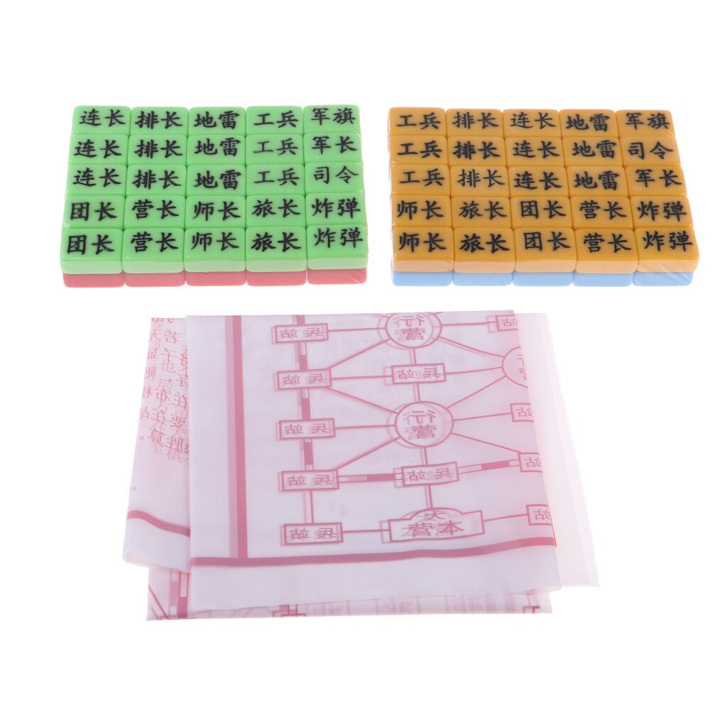 Portable Plastic Chinese Four Side War Chess Set Chess And Pieces Chessboard