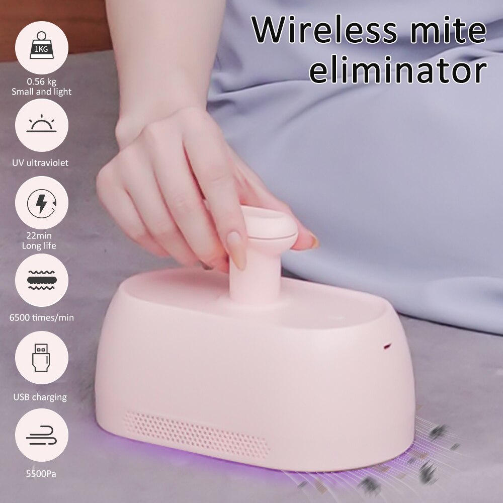 Wireless Mite Removal Instrument Home Bed Sofa Small Ultraviolet Sterilization Machine Vacuum To Remove Dust Mites For Home