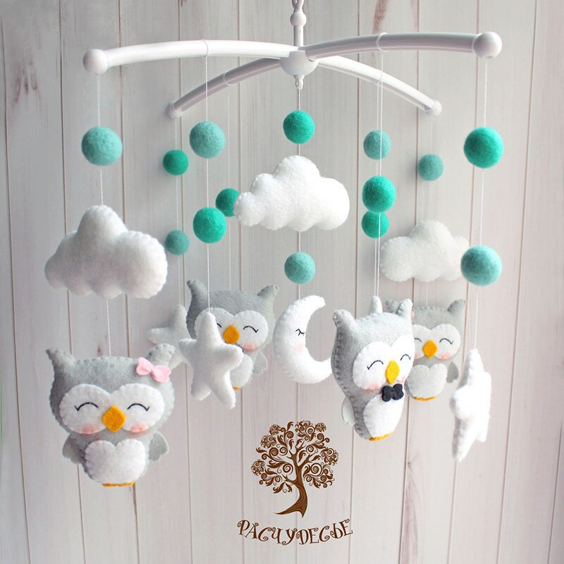 Barneseng holder klapper brakett diy seng hengende dekor materiale pakke leketøy gravid mamma håndlagde leker roterende baby krybbe seng leker: Diy materiale -tj278c