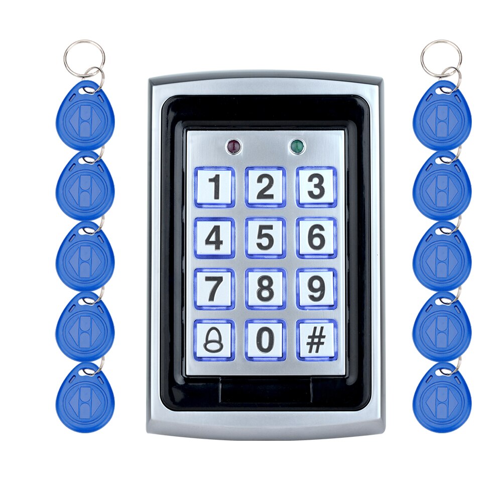 Metal RIFD out door keyboard access control Keypad rfid card reader for security system