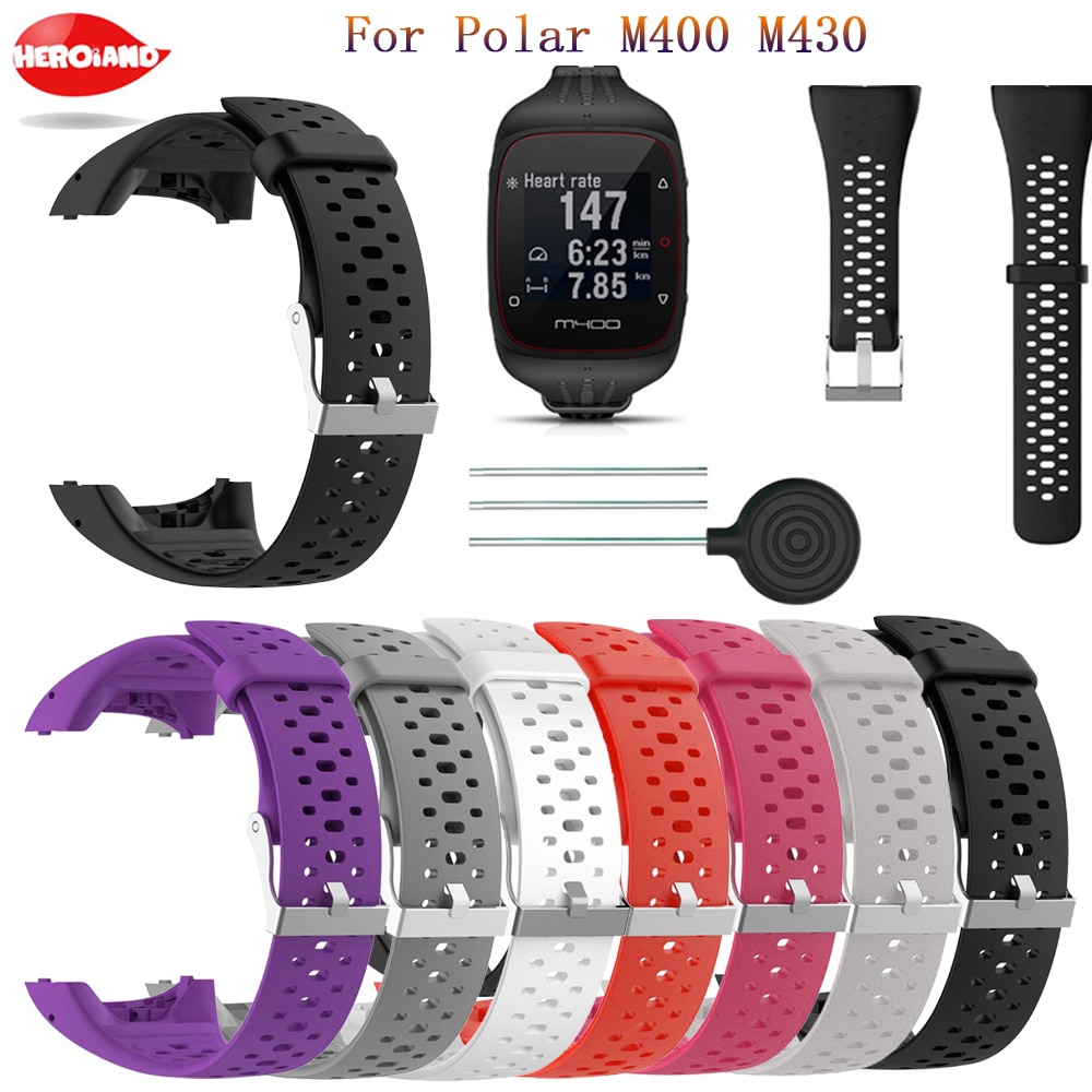 Zachte Siliconen Polsband Vervanging Voor Polar M430 Smart Sport Horloge Band Met Gereedschap Polsband Voor Polar M400 Armband
