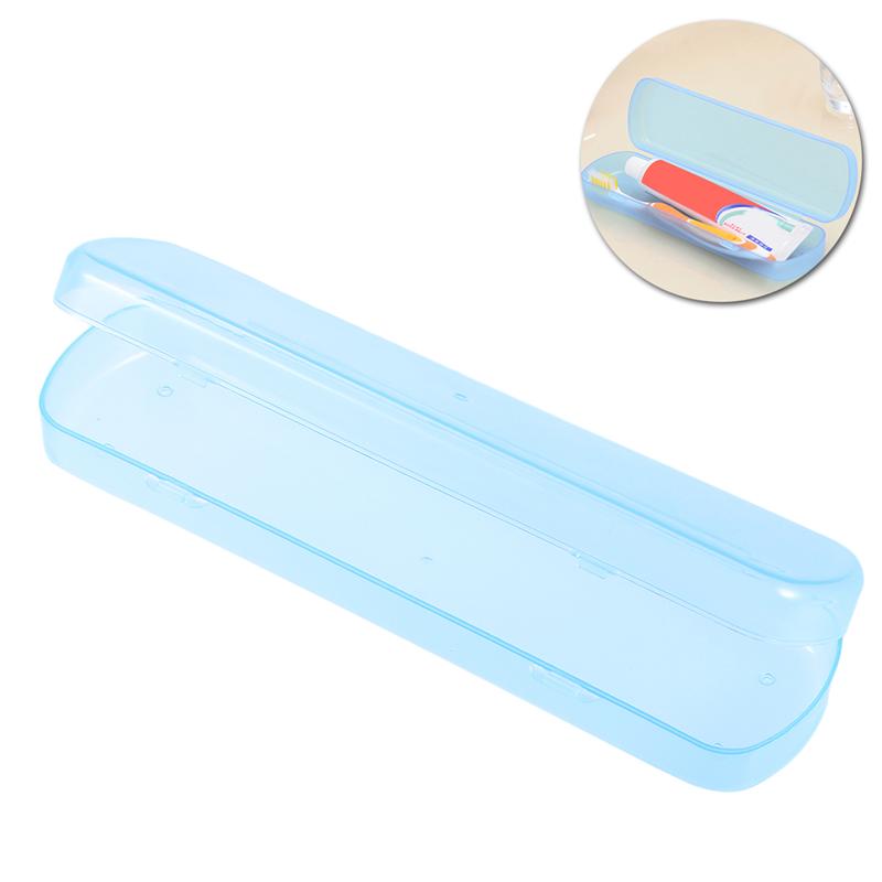 Portable Toothbrush Toothpaste Storage Rectangular Case / Holder / Box For Traveling Camping Storage Box Wash Toothbrush Box: Blue