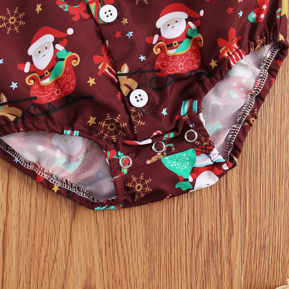 0-24m jule baby piger drenge bodysuits julemandsprint kortærmet butterfly herre fest jumpsuits