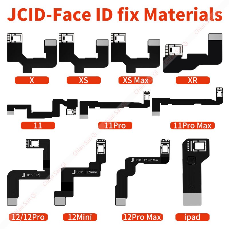 JC-Cable flexible para reparación de identificación facial, matriz de puntos apto para iPhone X/XS/XR/XSMAX/11/11P/11PM/12/12PM