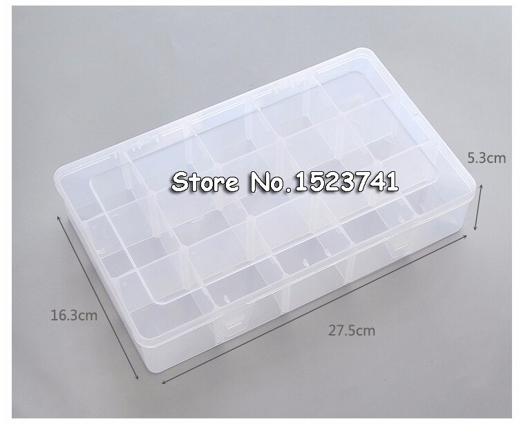 15 Grids Desktop Tape Storage Box Mini Paper Sticker Tape Box Transparent Plastic Case Crafts Organizer Art Supplies