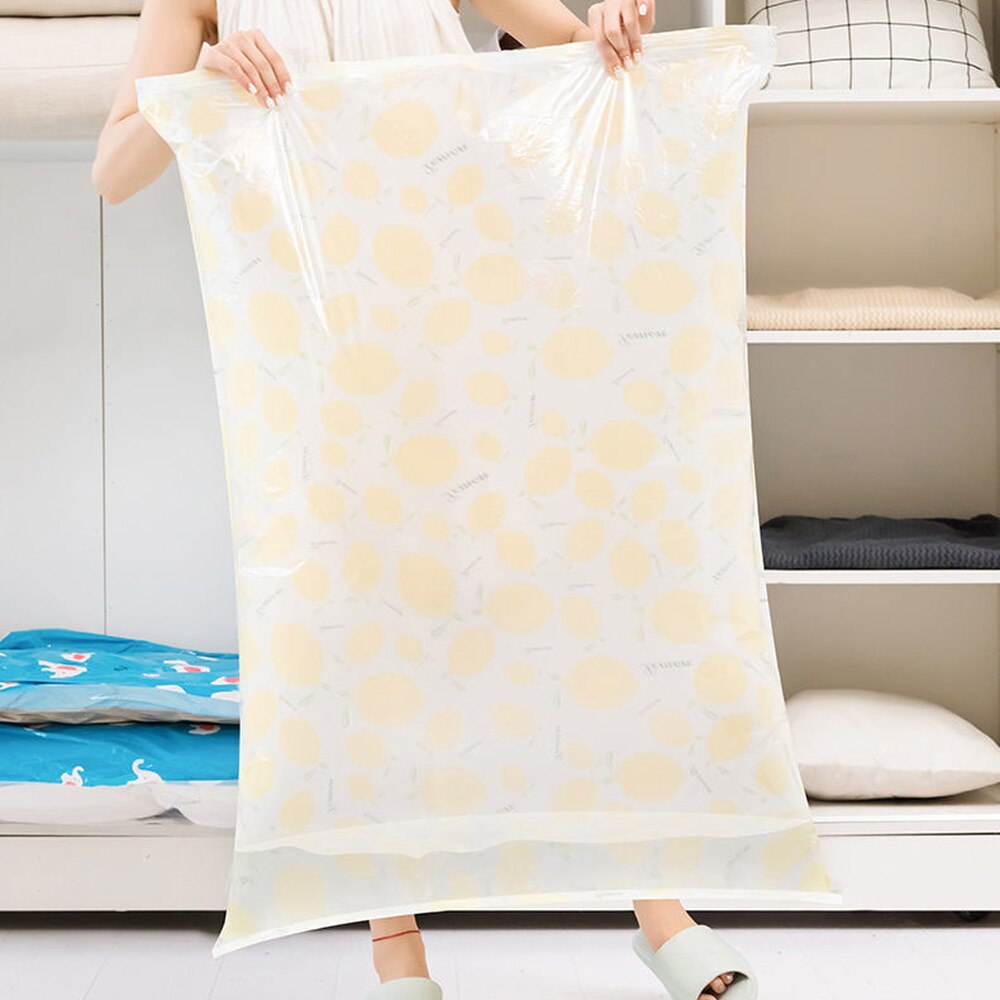 3/6Pcs Home Vacuum Storage Bags Foldable Compressed Air Organizer Bag for Clothes with Travel Bag Pump Space Saving Seal Packet