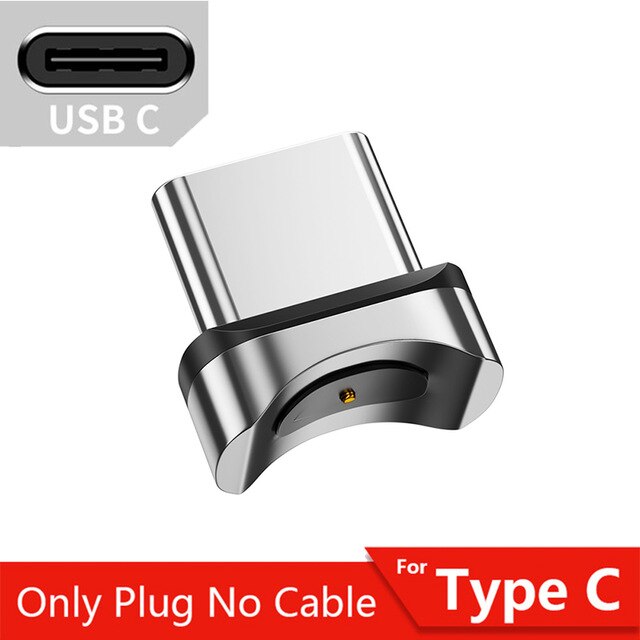 3 IN 1 USB Magnetic Cable 180 Degree Free Rotation Fast Charging for iPhone Type C Micro USB Charge Ports Mobile Phones Charger: 1M Black / for Type c Plug