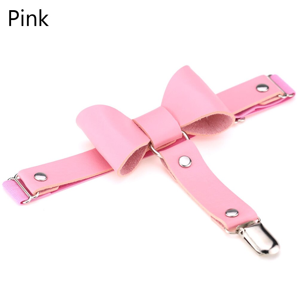 1 pièces Sexy Punk gothique en cuir bretelles chaussettes ceinture jambe anneau cuisse bas élastique noeud noeud jarretière