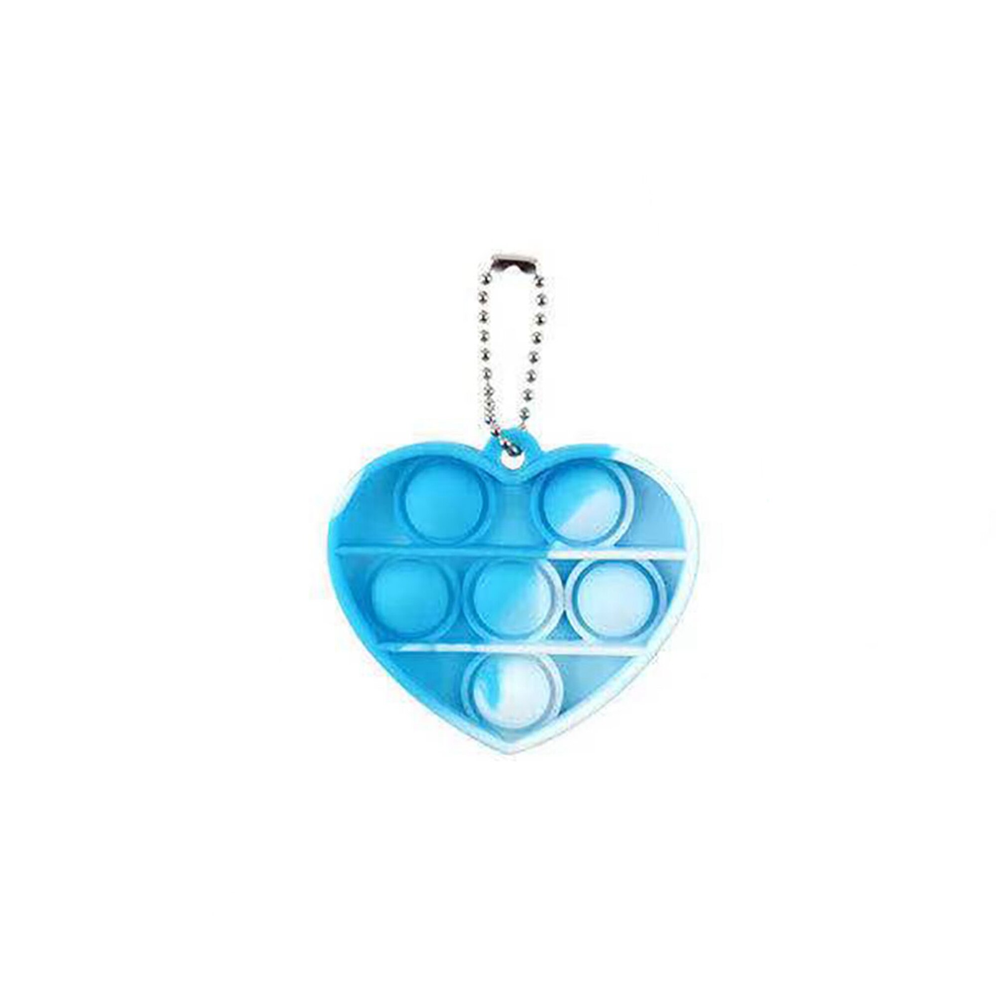 Push Pop Bubble Fidget Toy Heart Shape Sensory Toy Keychain Stress Relief Anti-Anxiety Tool Antistress Toys For Adults
