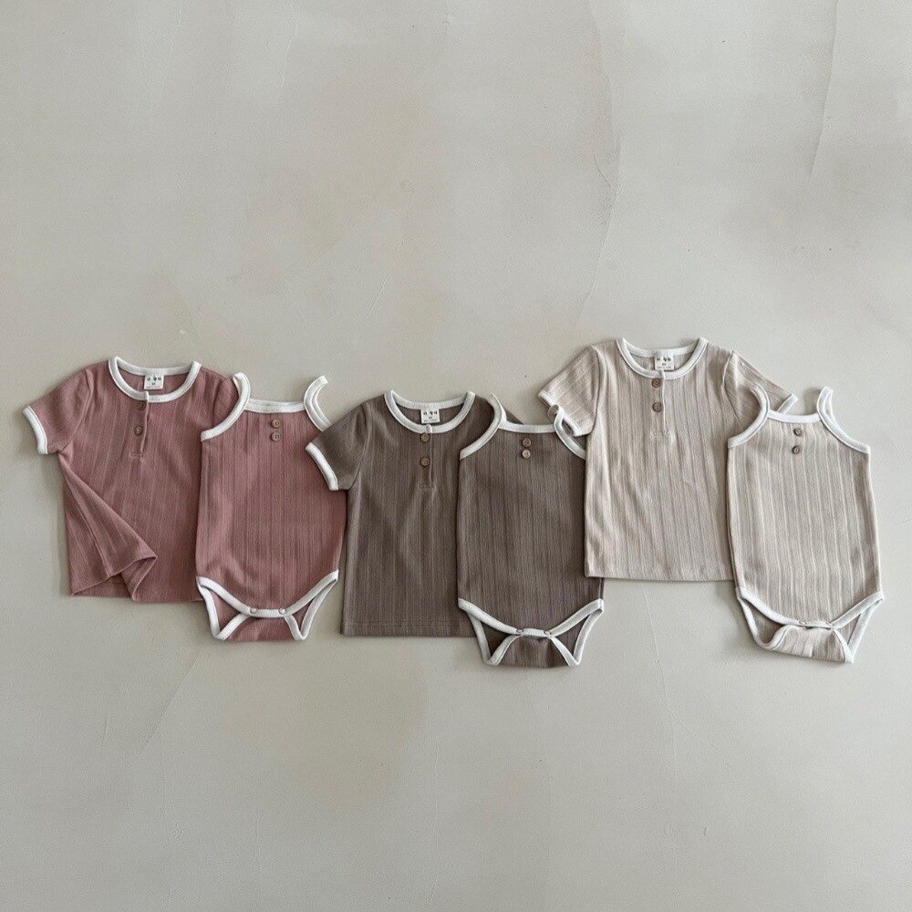 2022 Baby Zomer T-shirt Zoete Zuigeling Meisje Toevallige Eenvoudige Solid Korte Mouwen Tees Peuter Jongen Dunne Katoenen T-shirt