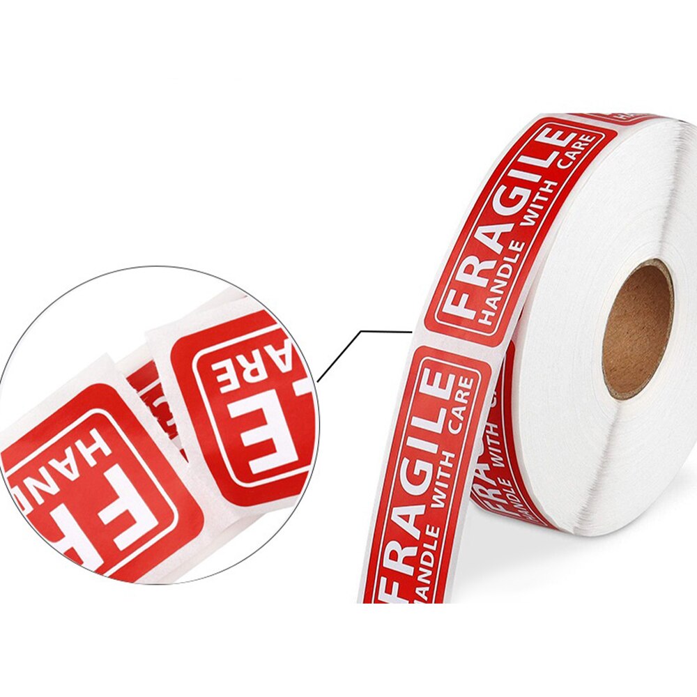 500Pcs Fragile Stickers Warning The Goods Please Handle With Care Stickers Roll Warning Labels Stickers Aesthetic DIY Supplies