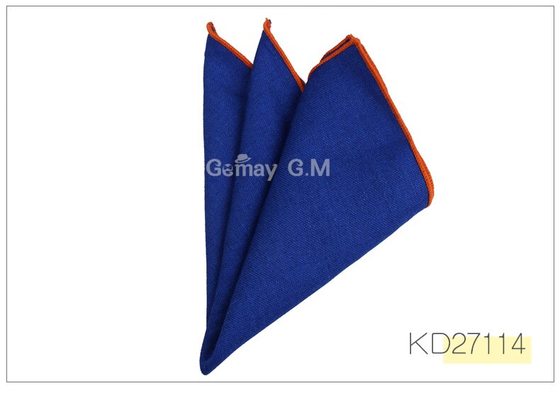 Solid Linen Pocket Square Suits Hanky Candy Color Handkerchiefs Casual Suit Square Handkerchief Towels For Party Scarves: KD27114