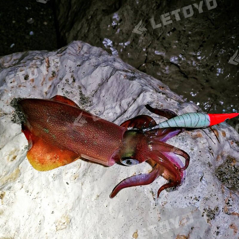 LETOYO 3.5 #18.5g 110mm Luminous przynęta na kalmary Search grzechotka przynęta na kalmary ging dla połowów morskich przynęta przynęta ośmiornica mątwy kałamarnica hak