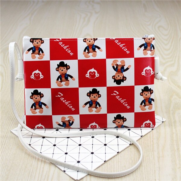 Cartoon Printing Kids Baby Messenger Tas Clutch Mode Vrouwen Crossbody Bag Vrouwelijke schoudertassen voor Meisje Party Handtassen 24*16.5: winter wit