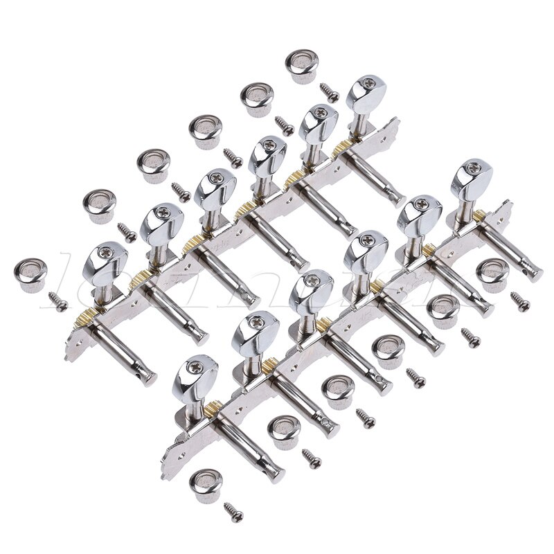 Gitaar stempennen 6 l 6r stemmechanieken toetsen tuners voor 12- snarige steelgitaar inline tuning