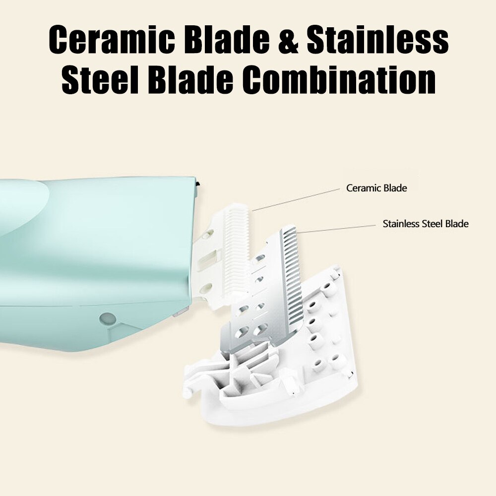 2022 Electric Baby Hair Clipper Quiet Hair Trimmer IPX7 Waterproof Cordless Haircut Kit with Haircut Cape Cleaning Brush
