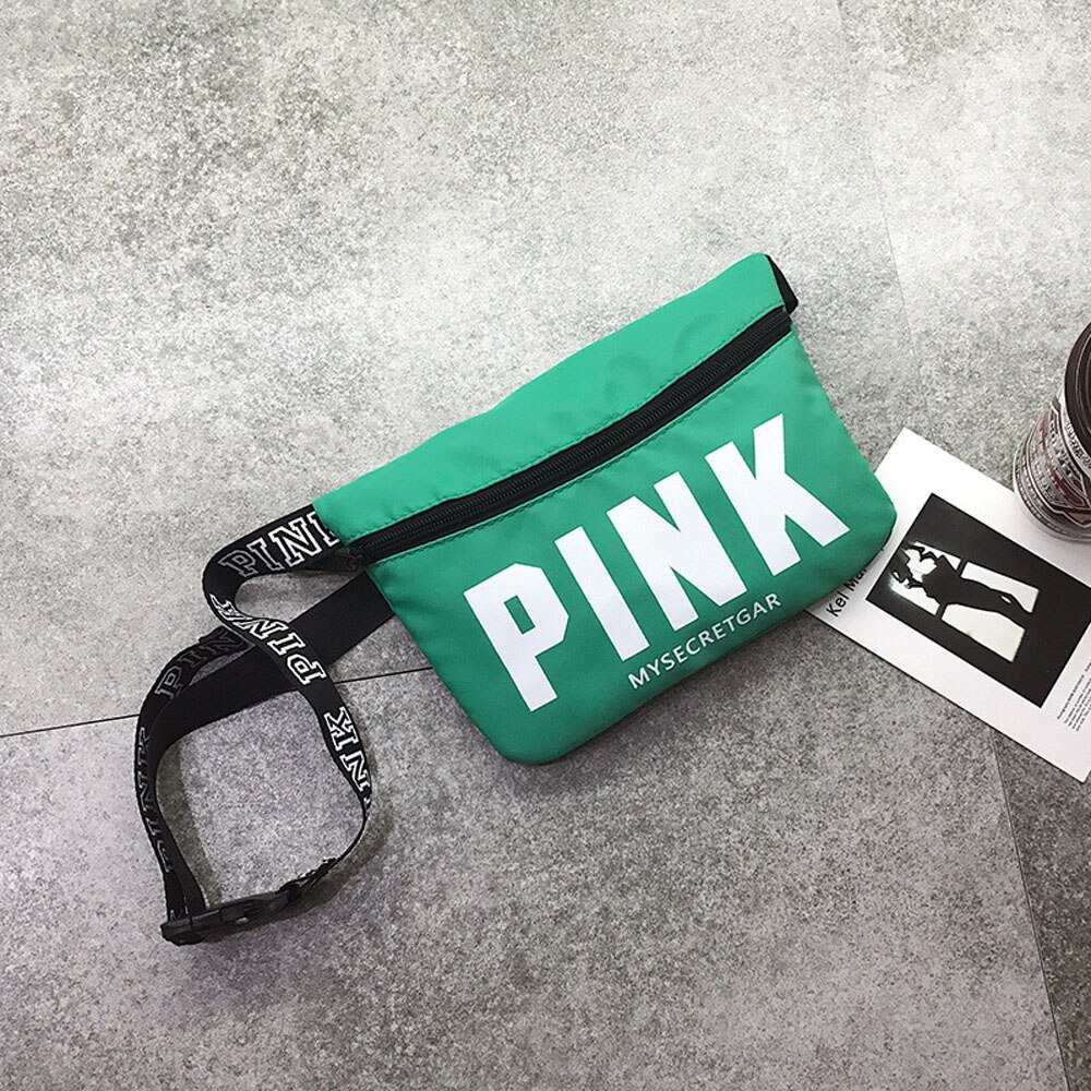 Women's Waist Bag Pink Fanny Pack Beach Diagonal Bag Card Holder Chest Bag Casual Heuptas Pockets Pouch Belt