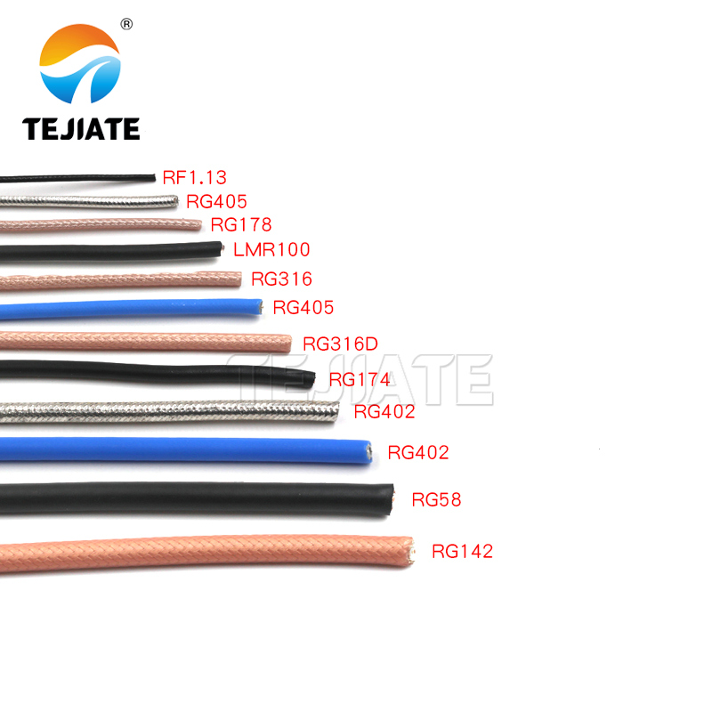 1M RG178 RG174 LMR100 RG316 RG316D RG58 RG142 RG405 RG402 cable coaxial RF baja pérdida 50 ohmios 1 metro de largo