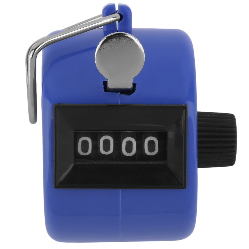 Digital Chrome Hand Tally Blue Clicker/Counter 4 Digit Number Clicker Golf