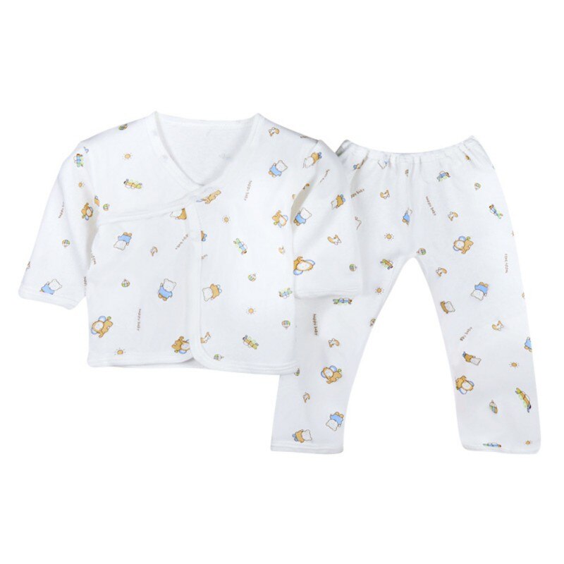 2 pièces Smartbaby sous-vêtements vêtements décontractés 0-3 M -né infantile bébé coton ensemble garçons filles costume respirant dessin animé motif Animal: Y