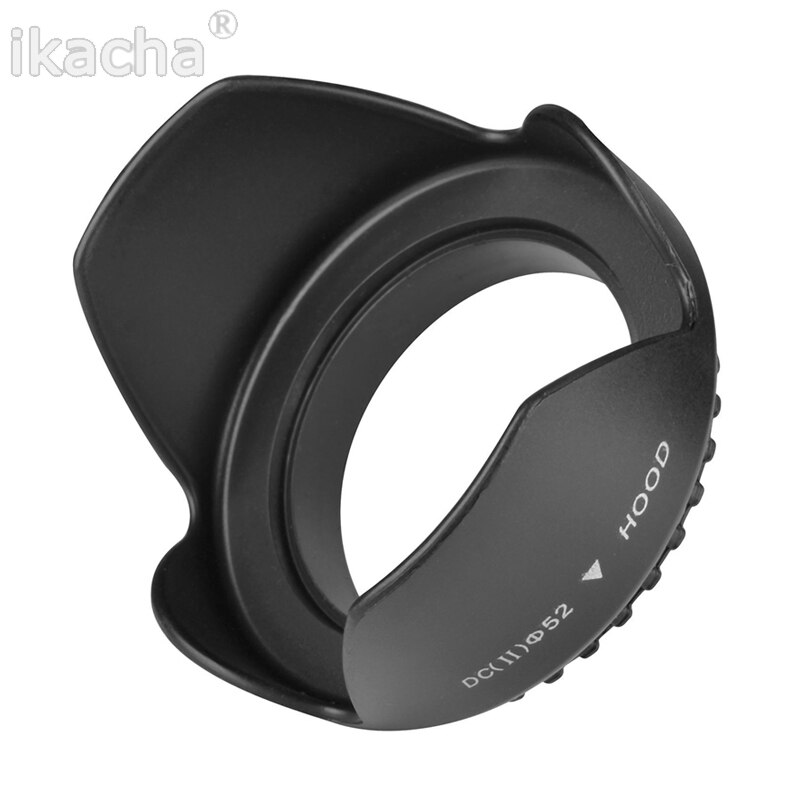 52mm 52mm telecamera lente cappuccio Supporto della Vite Petalo Forma di Fiore corona per riflesso canone Nikon Sony Fotocamera