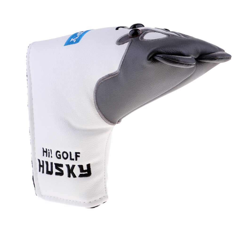 Golf Mallet Putter Copertura Della Testa Del Modello Del Cane di Protezione Magnetica Chiusura Forma di L