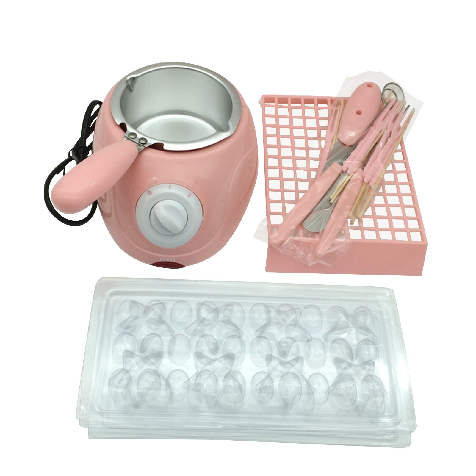 Machine à fondre le chocolat, outil de bricolage pour faire fondre le chocolat, bonbons et fromage, 25w, G10: Rose