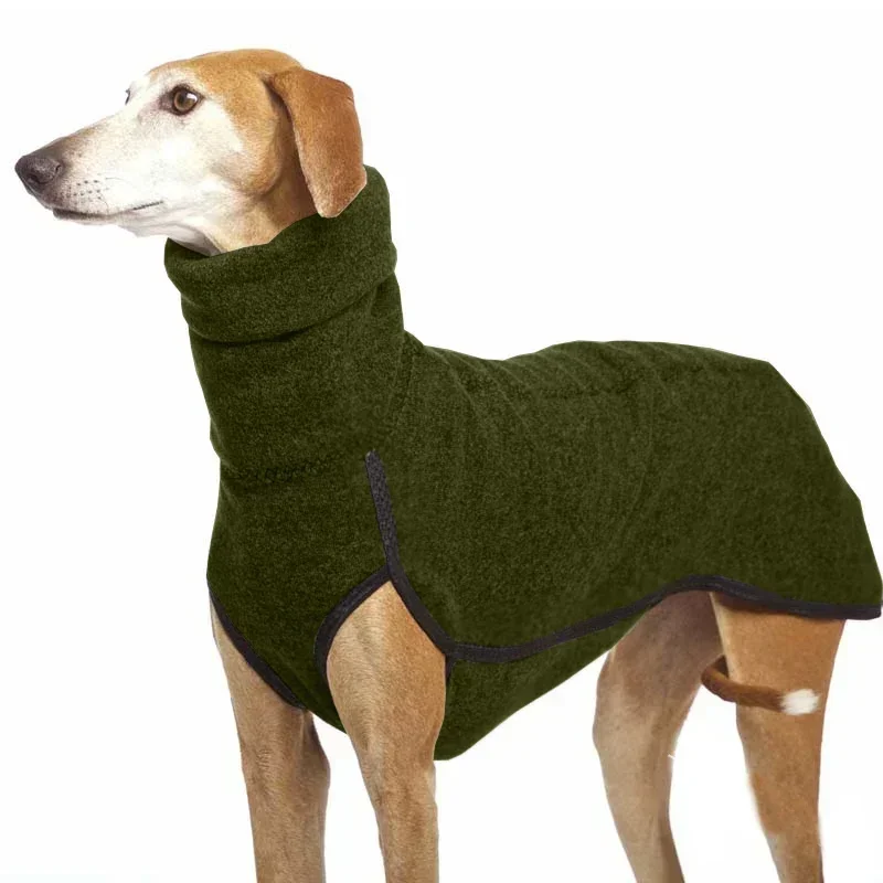 Pet inverno quente gola alta jumper camisola galgo cão engrossado roupas casaco pulôver para cães médios grandes mascotas suprimentos: XXXL / Verde