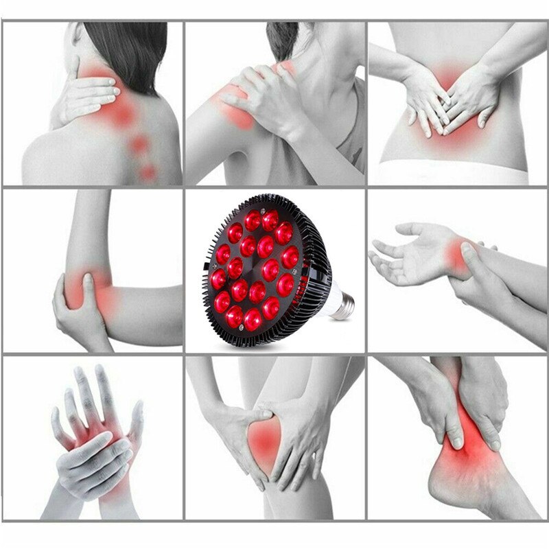 18/36/54W LED Light Infrared Therapy Bulbs Pain Relief Massage Body Shoulder Back Heating Lamp Bulbs Physiotherapy Health Care
