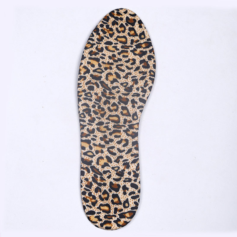 3D plantillas de masaje de espuma de memoria suave cuidado de los pies zapatos de tacón alto zapatos de esponja cojín de absorción de golpes almohadilla de zapato: Leopard print
