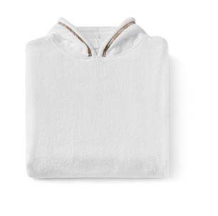 Batas de baño con capucha para padres e hijos, capa de algodón para hombres y mujeres, albornoces para parejas y adultos, bata de noche para niños: Blanco / women 74x80cm