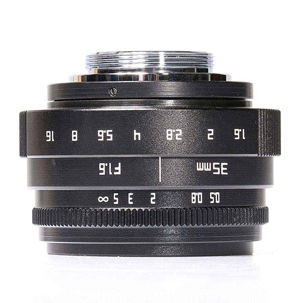 Mini 35 Mm F/1.6 APS-C Cctv Lens + Adapter Ring + 2 Macro Ring + Zonnekap Voor fujifilm X Mount Mirroless Camera XT10/XT20/XT30/X100F