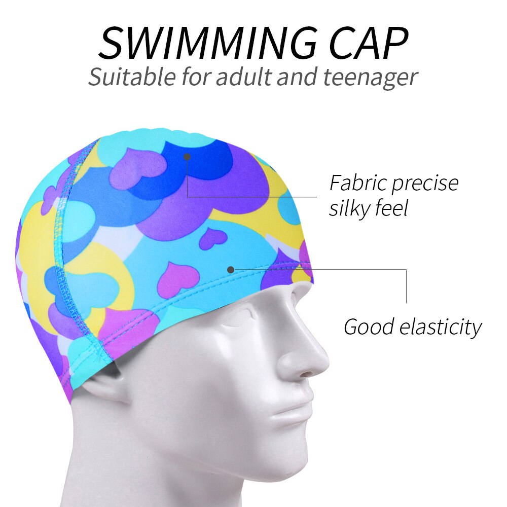 Badehette kvinner unisex jenter langt hår badehatt badehette stretch drapering fri størrelse svømmebasseng sport elastisk nylon turban