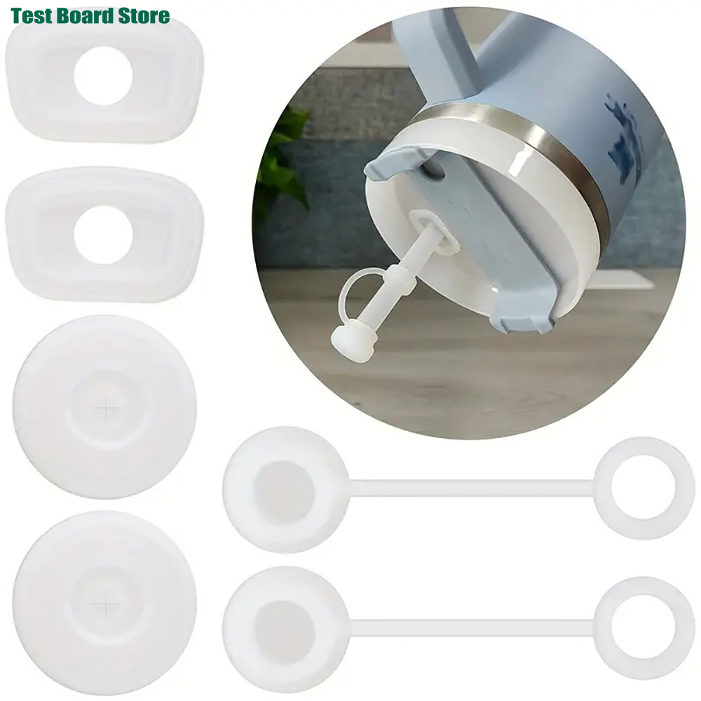 6Piece cup lid silicone spill proof plug Stanley cup straw lid leak proof plug compatible with 1.0 40oz/30oz