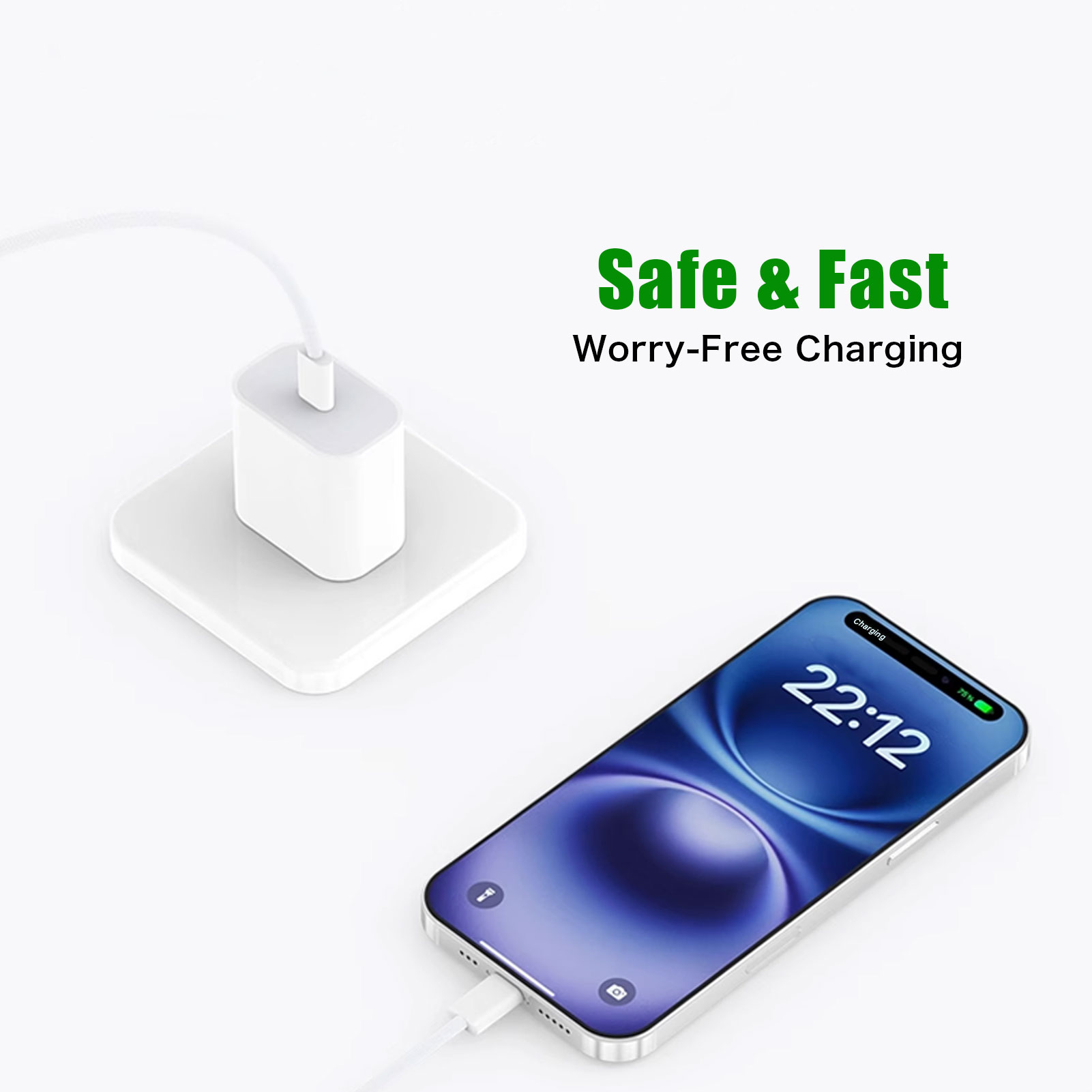 USB C Oplader Blok voor iPhone 16 Chargy Plug PD 20W muurlader met kabel Snelle oplader Data Sync voor iPhone16 15 14 13 12 11 Pro Max Mini Xs iPad Air Type C Power dapte