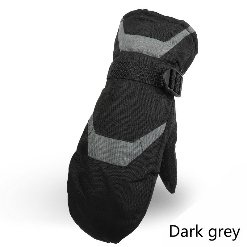 Winter de man wanten van skihandschoenen thermische bescherming waterdichte ski rijhandschoenen: Donkergrijs