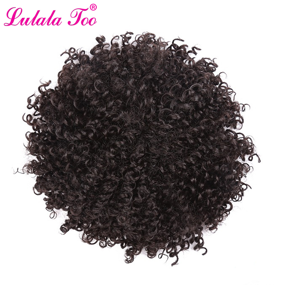 Court synthétique Afro bouffée crépus bouclés cordon queue de cheval cheveux Chignon perruque Chignon postiche pour les femmes Updo Clip dans l'extension de cheveux