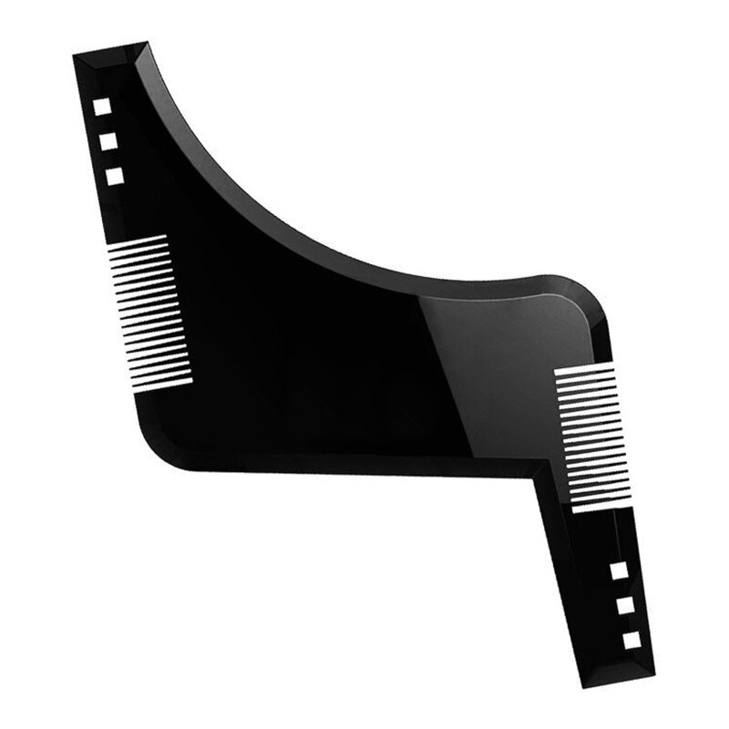 Peine moldeador de barba para hombre, cepillo de pelo para pelo, recortador de barba, plantilla, herramientas de estilismo para salón de belleza,: Negro