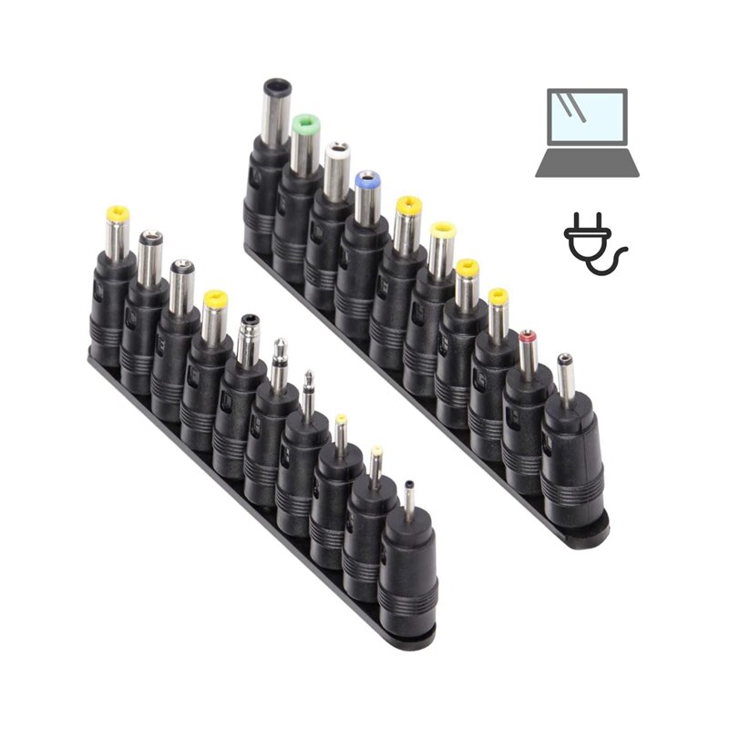 Laptop DC Power Adapter Kits 5.5X2.1mm 41Pcs Universal Power Supply Plug for Lenovo/for Dell/for Toshiba and Others PC