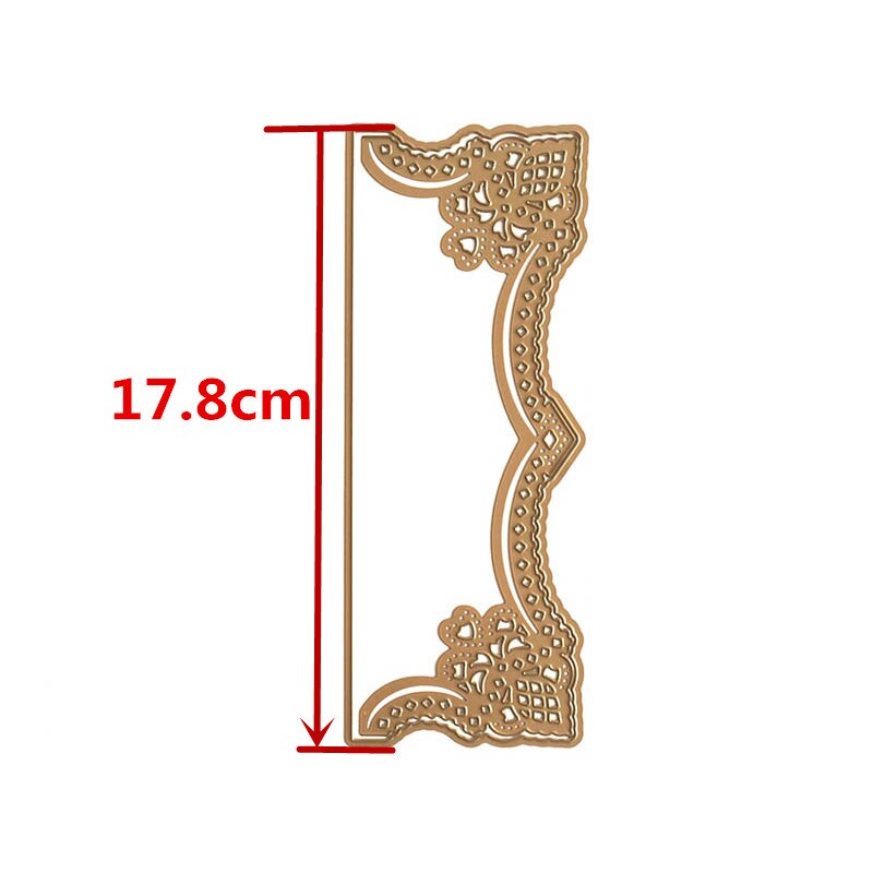 Festooned Retro Rectangle Frames Fancy Edges Christmas Border Metal Cutting Dies for DIY Scrapbooking Cards Crafts Dies: 4