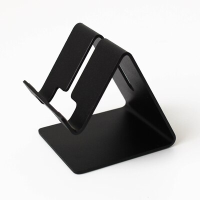 Luksus universal bordtelefon holder stand visitkort holder desktop organizer: Sort