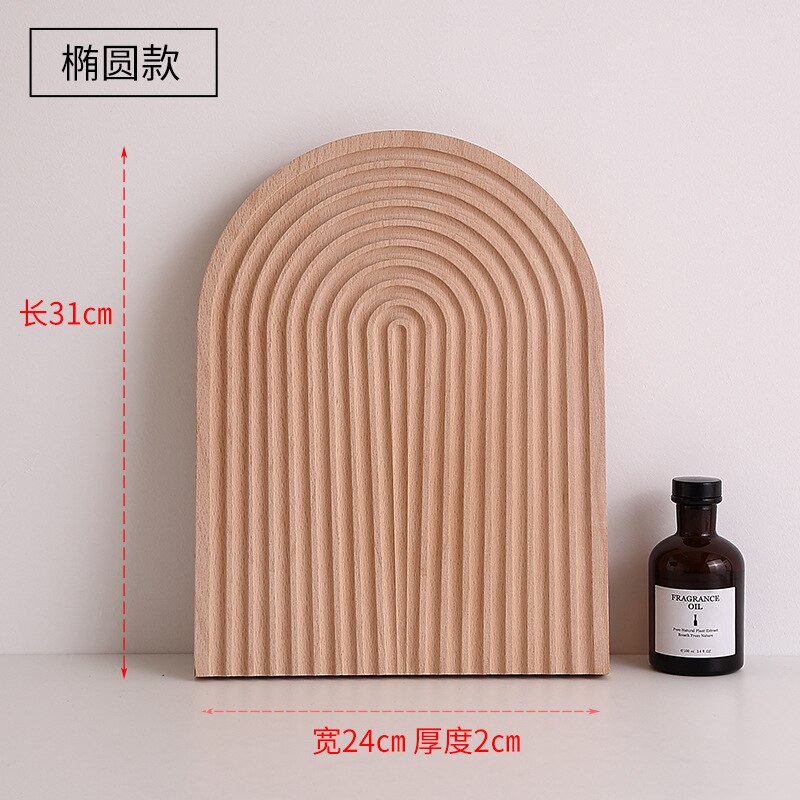 Holz nordisch Stil Wasser Welligkeit Hacken Block Haushalt Steckbrett Nachmittag Tee Tablett Platte Schneiden Gemüse Obst Bord: Blau