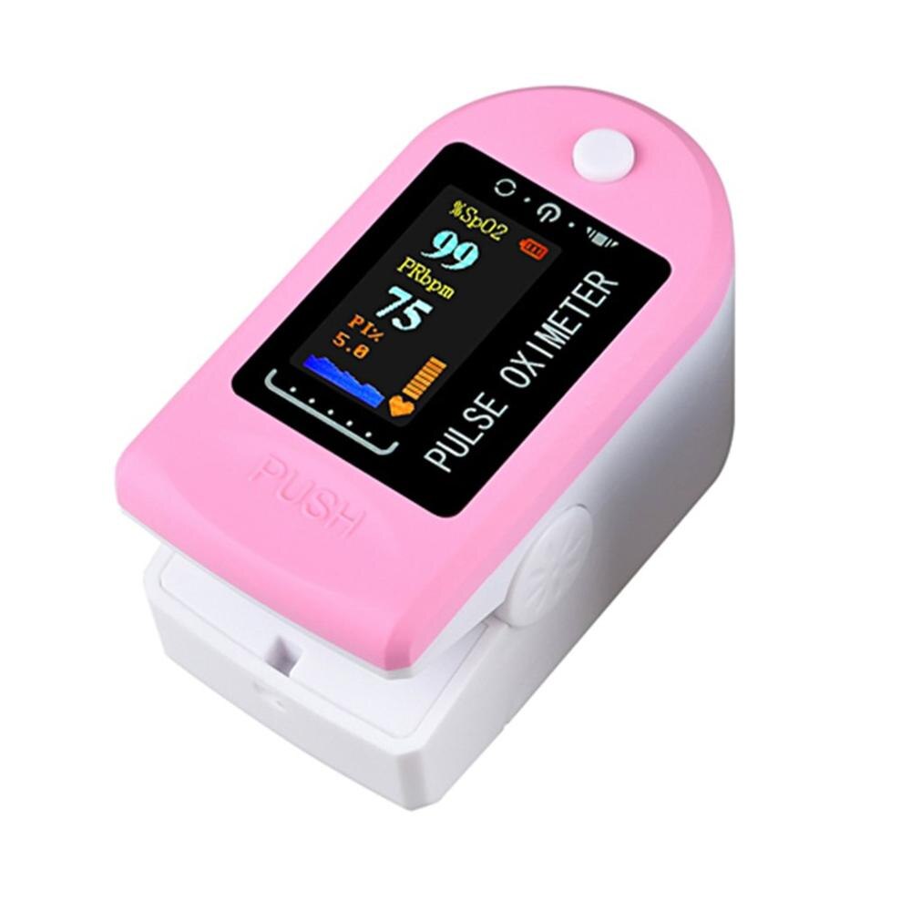 Portable Finger Pulse Oximeter blood oxygen Heart Rate Saturation Meter LED Oximetro de dedo Saturometro Monitor: Silver