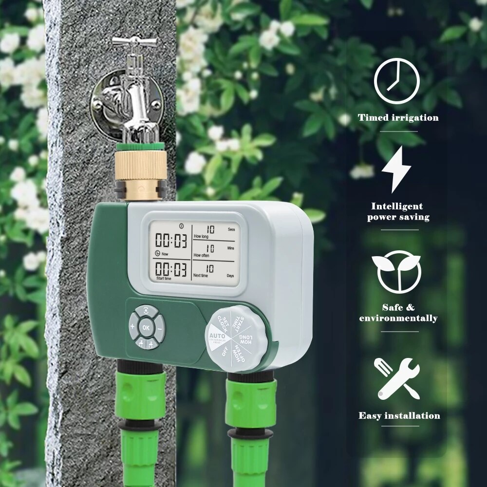 Automatic Water Timer Garden Irrigation Controller Sprinkler Controller Programmable Valve Hose Faucet Watering Timer